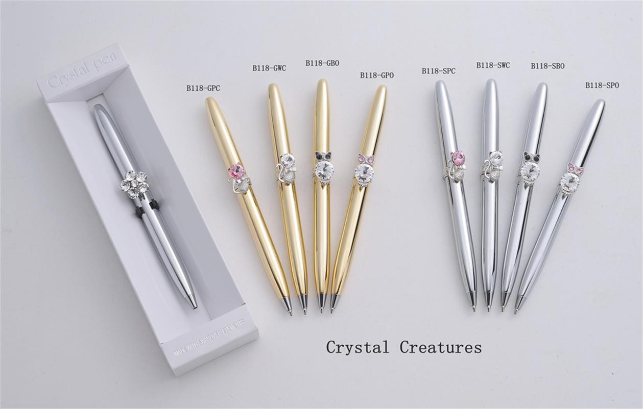 Exquisite fashion crystal ball pen B-118 (cat/owl)